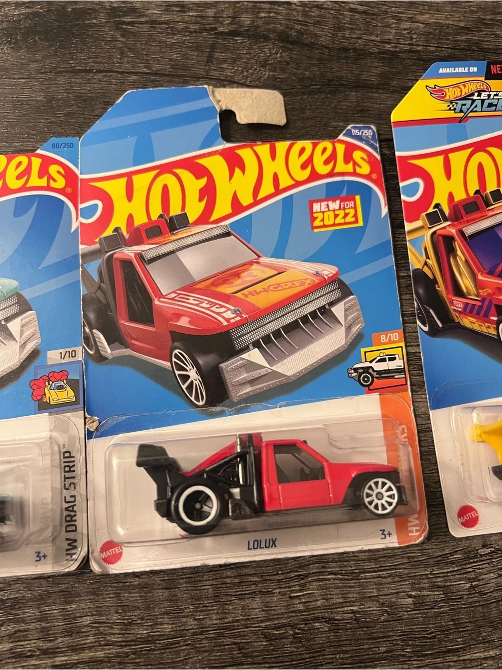 Hot Wheels LOLUX Bundle Lot of 3 Die-Cast Trucks Red Teal Orange